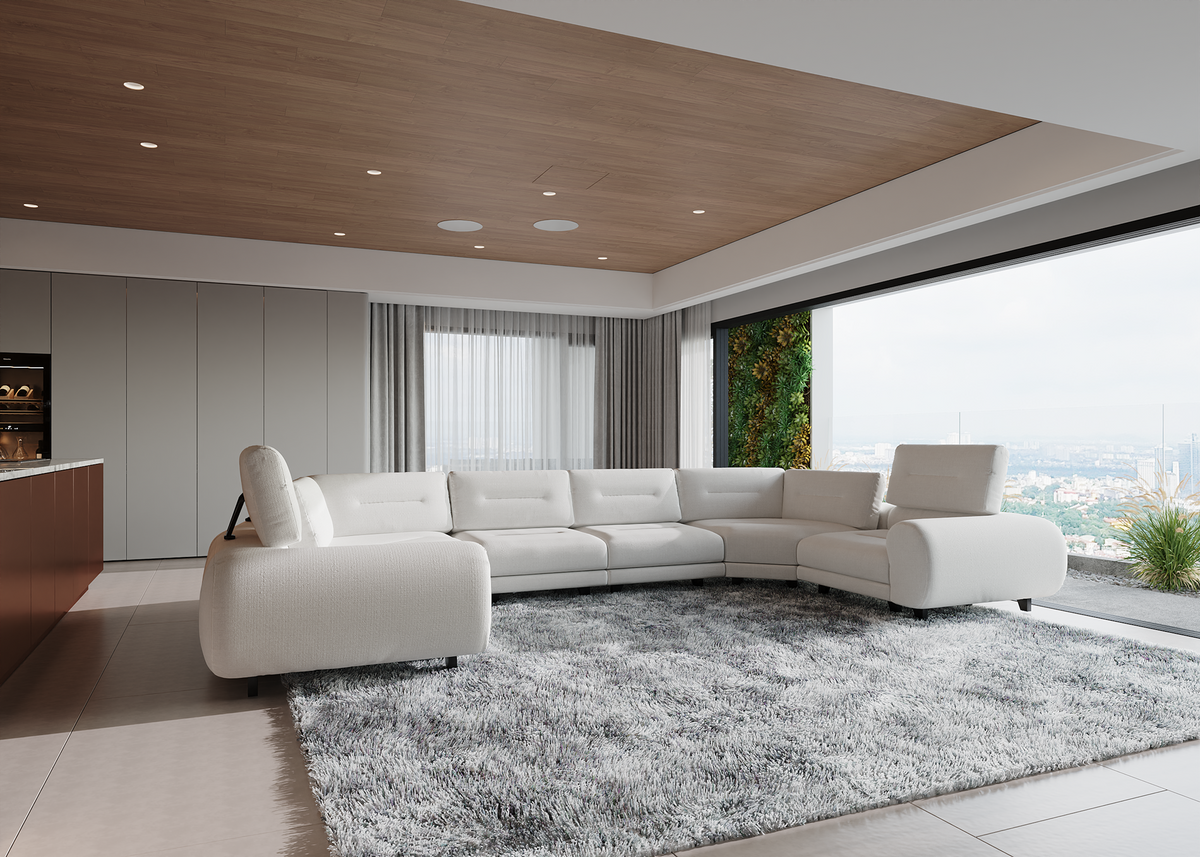 Sofa Brabus U mit verstellbarem Rückenteil