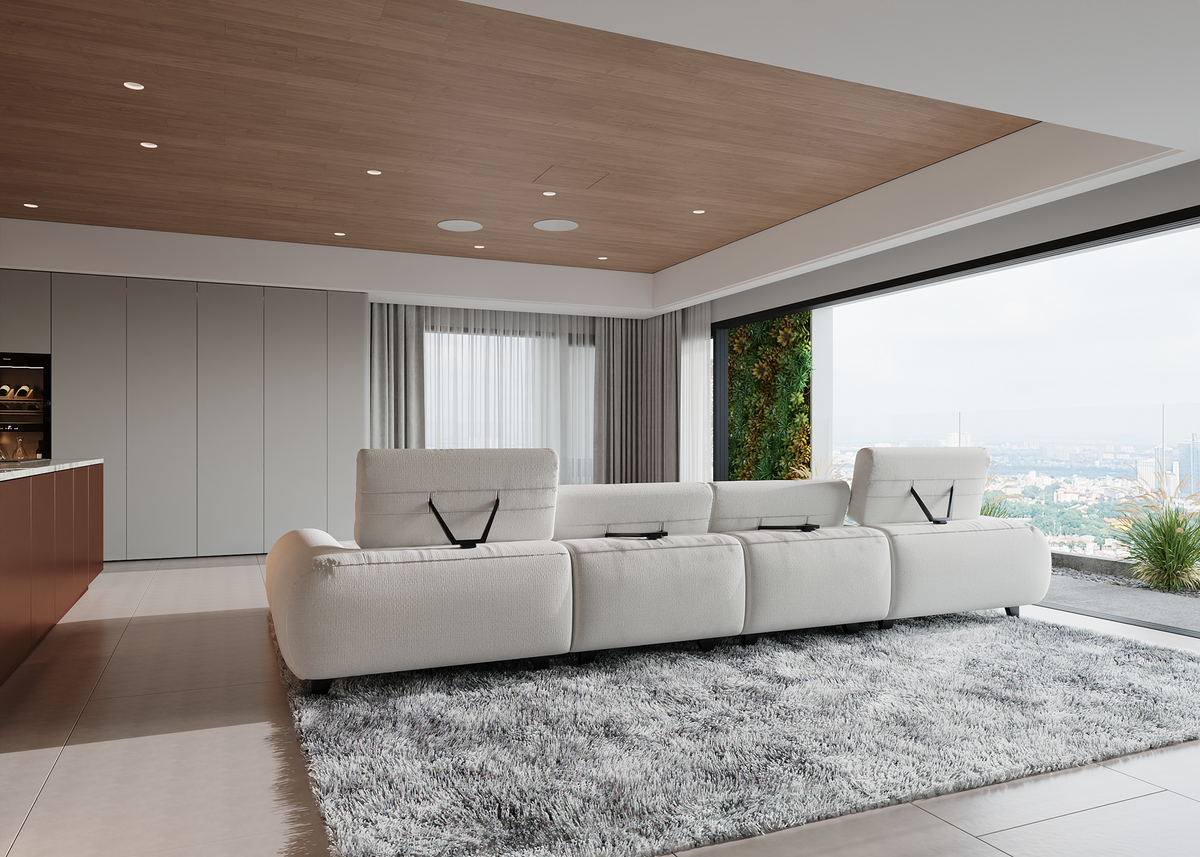 Sofa Brabus Doppio mit verstellbarem Rückenteil