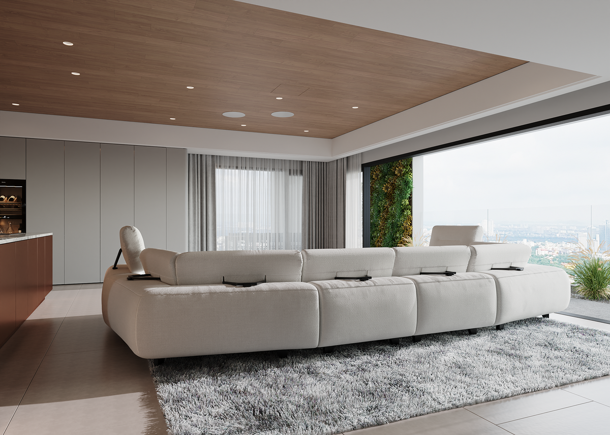 Sofa Brabus U mit verstellbarem Rückenteil