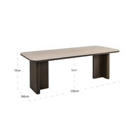 Esstisch Nando brown 230cm