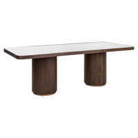 Esstisch Willox beige 235 mit Glasplatte