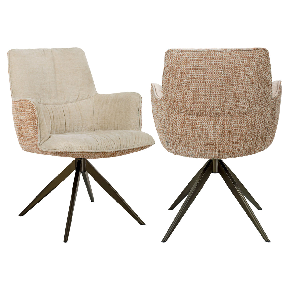 Stuhl Chase ginger jacquard mit Drehfunktion