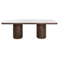 Esstisch Willox beige 235 mit Glasplatte