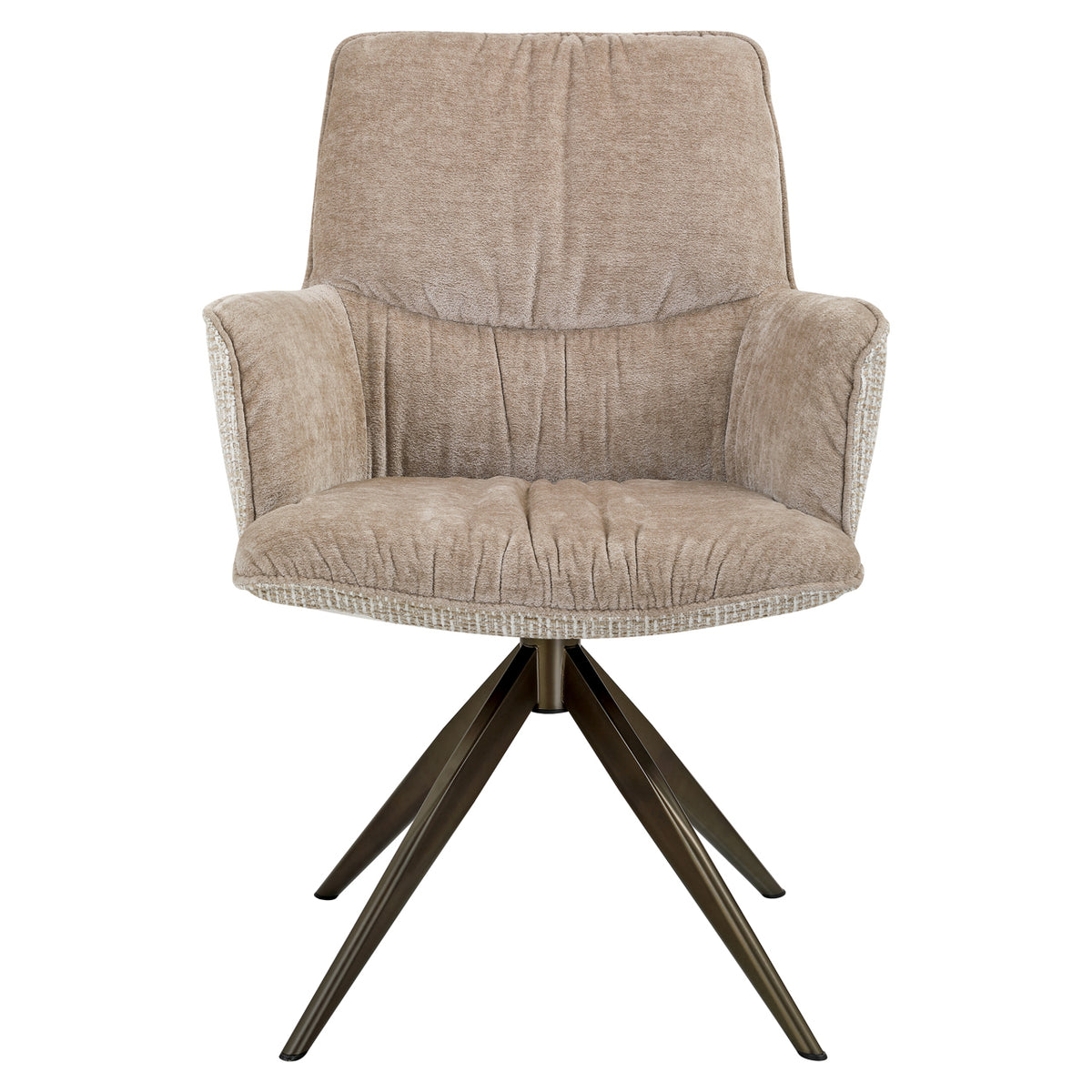 Stuhl Chase cream blockweave swivel
