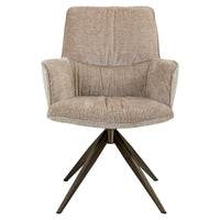Stuhl Chase cream blockweave swivel