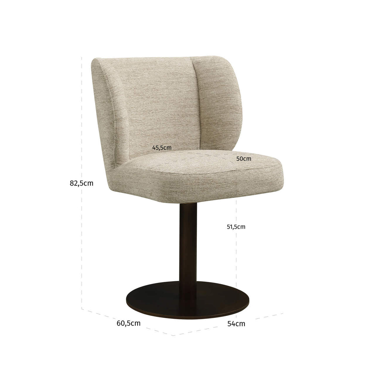 Stuhl Fiona natural softweave swivel