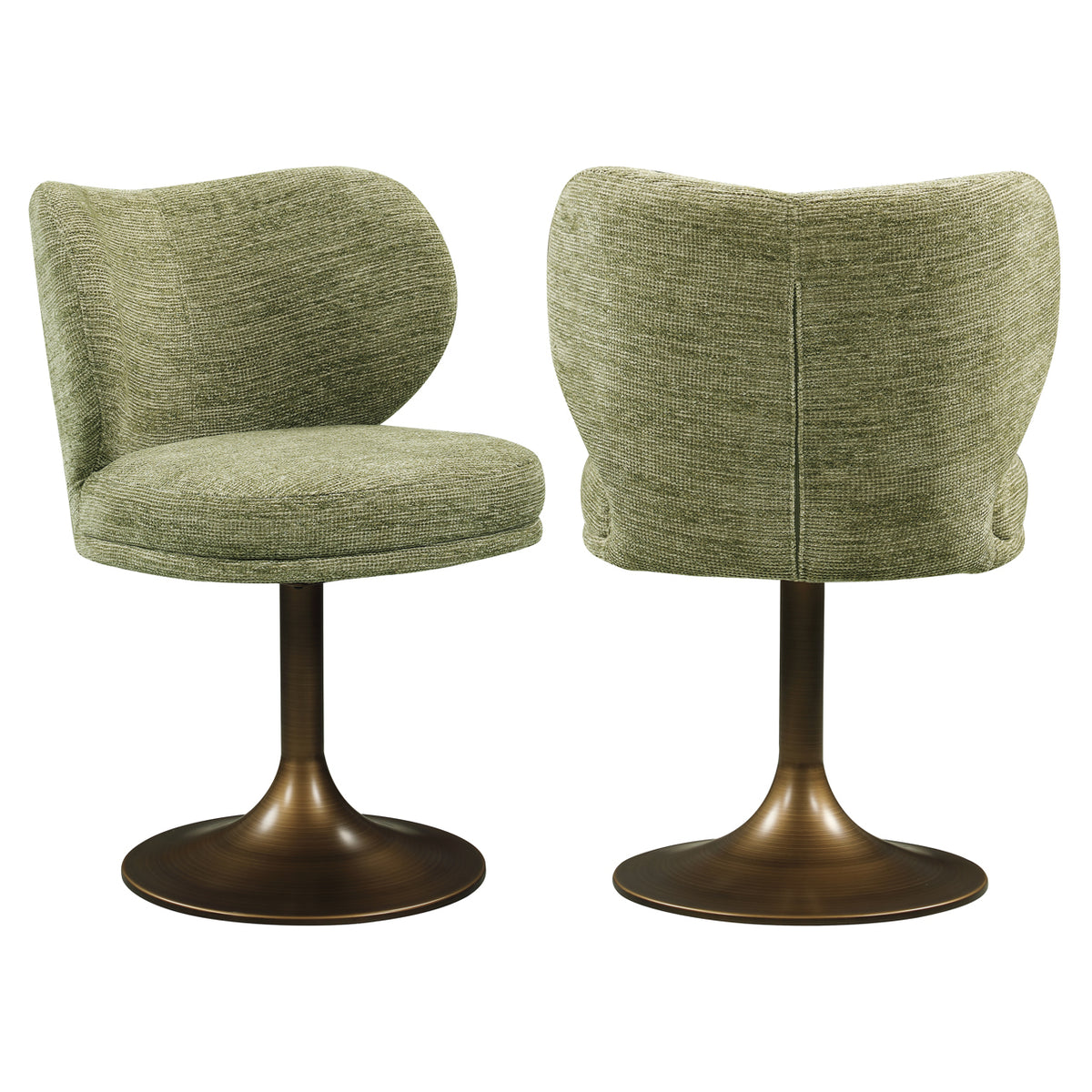 Stuhl Amely pistache softweave swivel