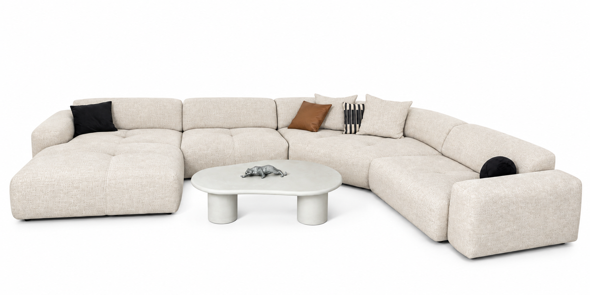 Sofa Japandi U ohne Zwischentisch