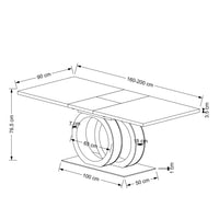 Esstisch Gala ausziehbar 160-200cm