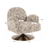 Loungesessel Kagney brown mit Drehfunktion