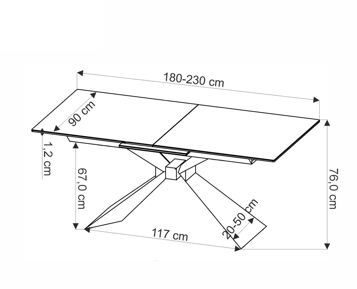 Esstisch Lucy ausziehbar 180-230 cm