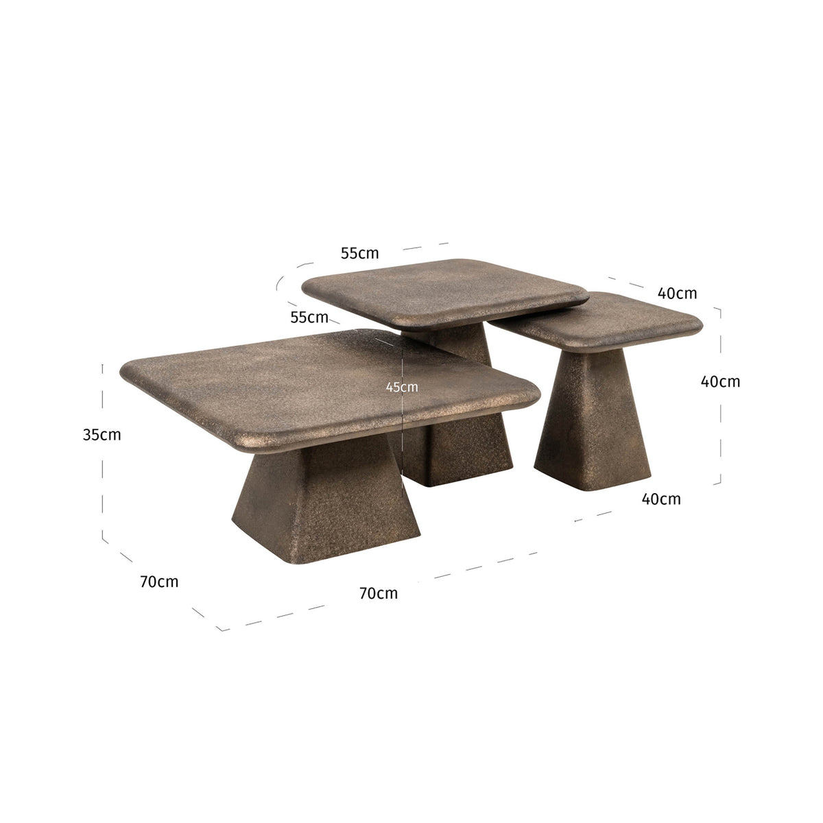 Couchtisch Marlie 3er Set