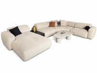 Sofa Japandi U inkl. Marmorzwischentisch