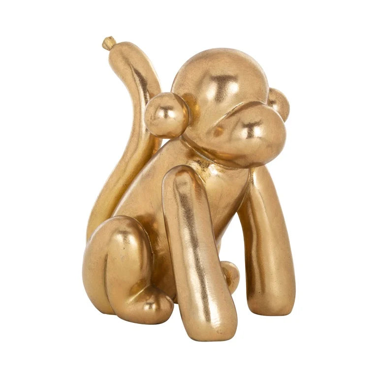 Skulptur Monkey Gold