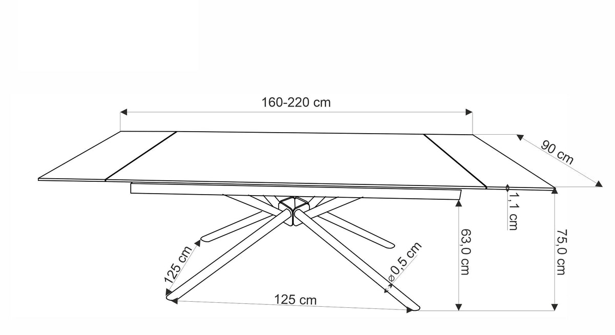 Esstisch Viktor ausziehbar 160-220 cm