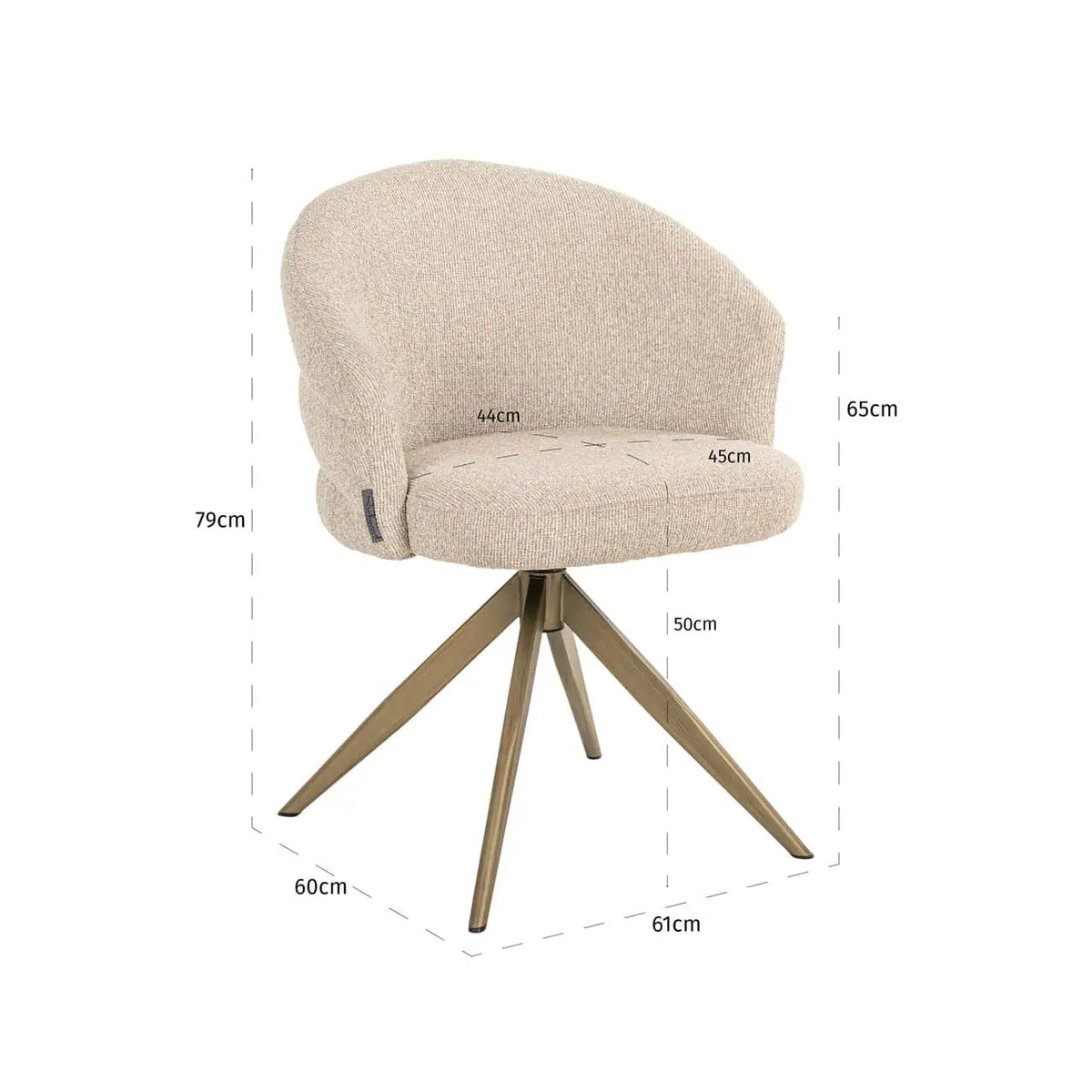 Stuhl Zendaya Biscotti mit Drehfunktion