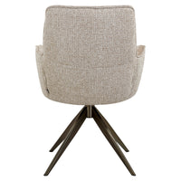 Stuhl Chase cream blockweave swivel