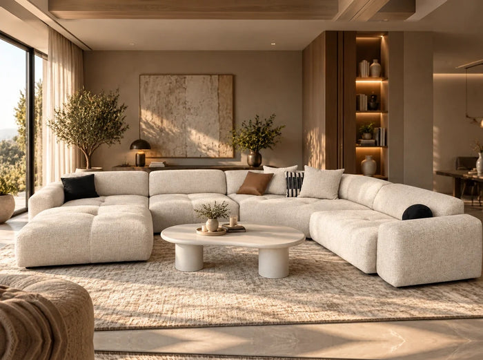 Sofa Japandi U ohne Zwischentisch