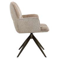 Stuhl Chase cream blockweave swivel