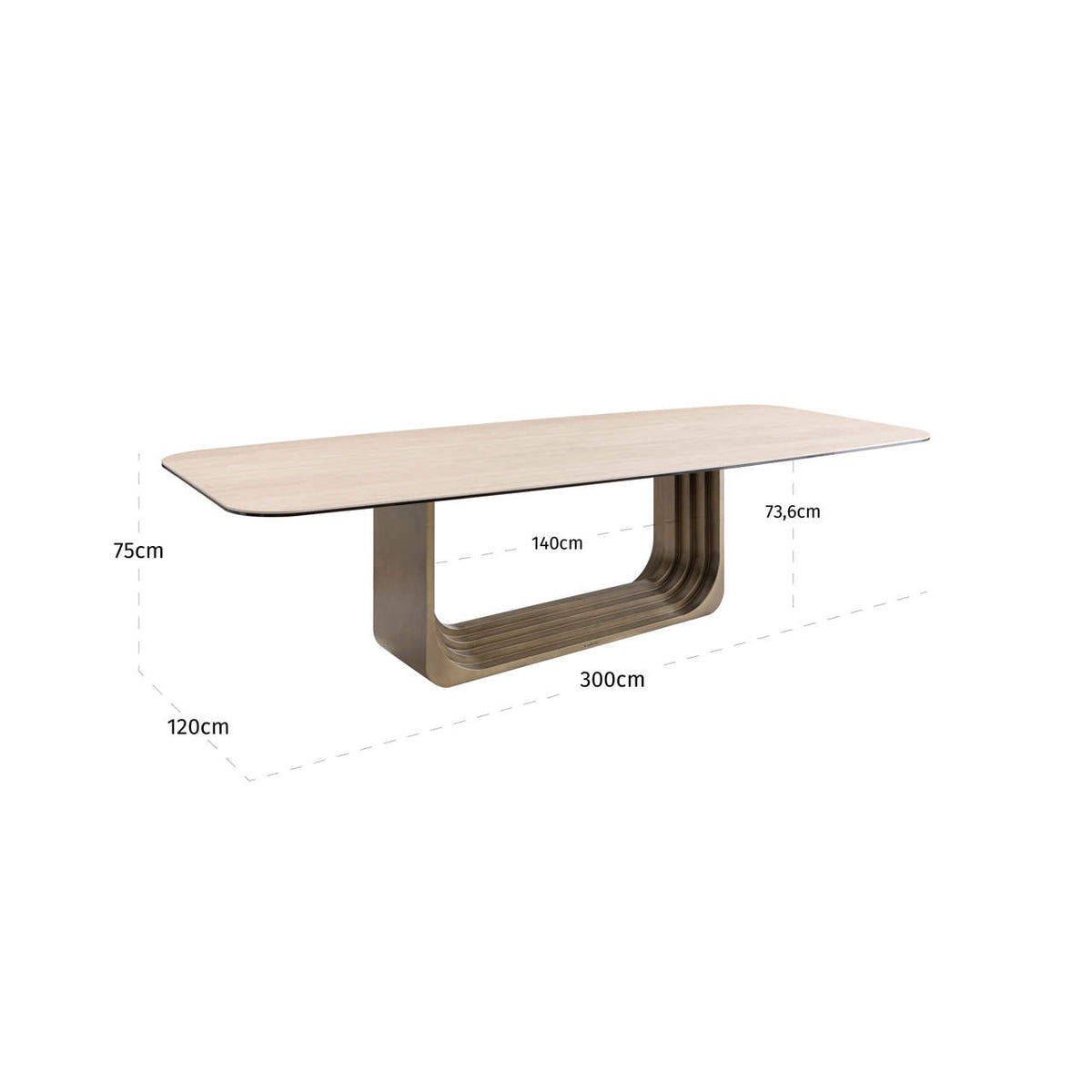 Esstisch Maxfield beige 300