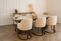 Esstisch Willox beige 235 mit Glasplatte