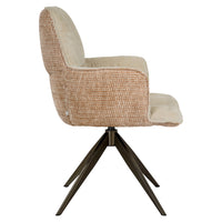 Stuhl Chase ginger jacquard mit Drehfunktion