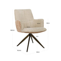 Stuhl Chase ginger jacquard mit Drehfunktion