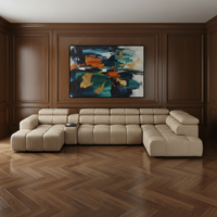 Sofa Bloomberg mit elektrischer Ausziehfunktion & Zwischentisch