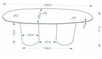 Esstisch Juliana 200cm